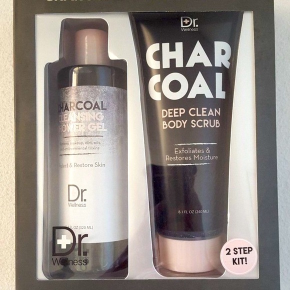Dr. Wellness Charcoal Cleansing Duo 2 Step Kit 2pc Gift Set Cleansing Shower Gel - Picture 1 of 4